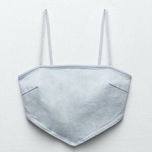 NWT Denim crop top - size small